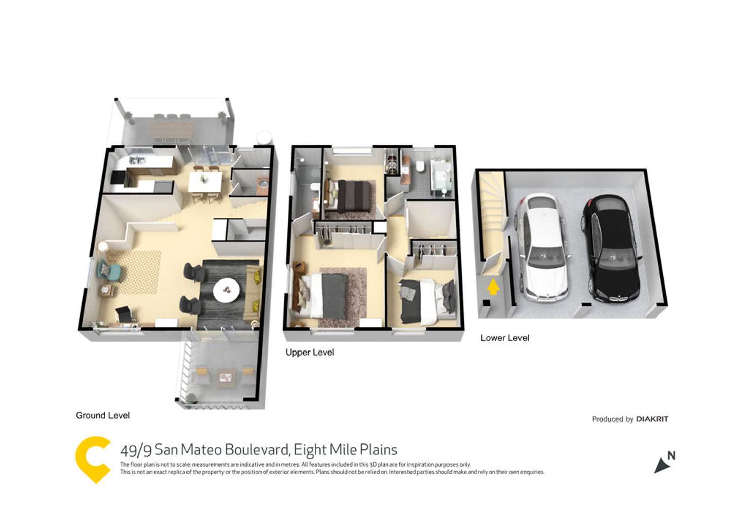Floorplan of Homely townhouse listing, z49/9 San Mateo Boulevard, Eight Mile Plains QLD 4113