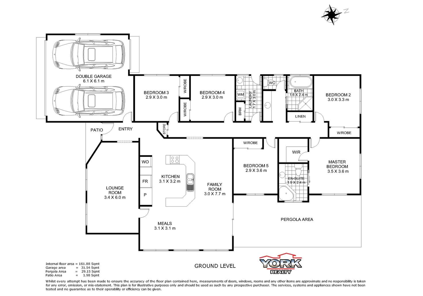 Floorplan of Homely house listing, 3 Emerald Court, Middle Ridge QLD 4350
