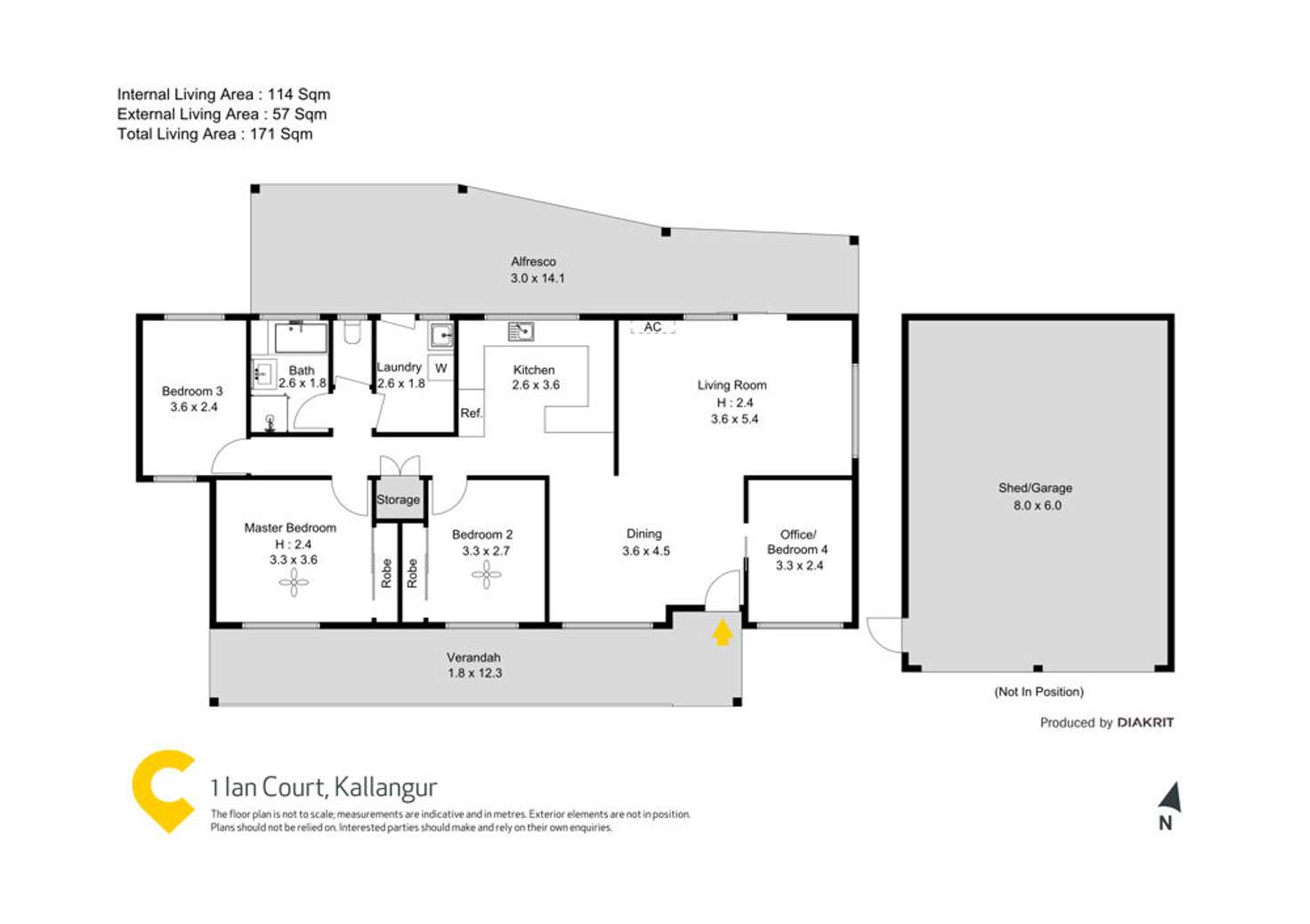 Floorplan of Homely house listing, 1 Ian Court, Kallangur QLD 4503