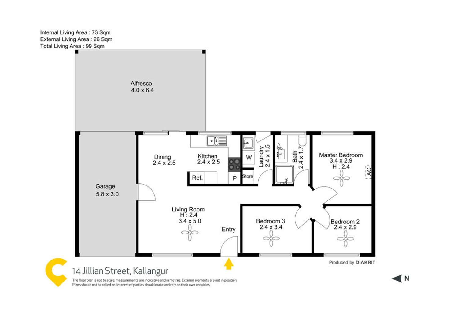 Floorplan of Homely house listing, 14 Jillian Street, Kallangur QLD 4503