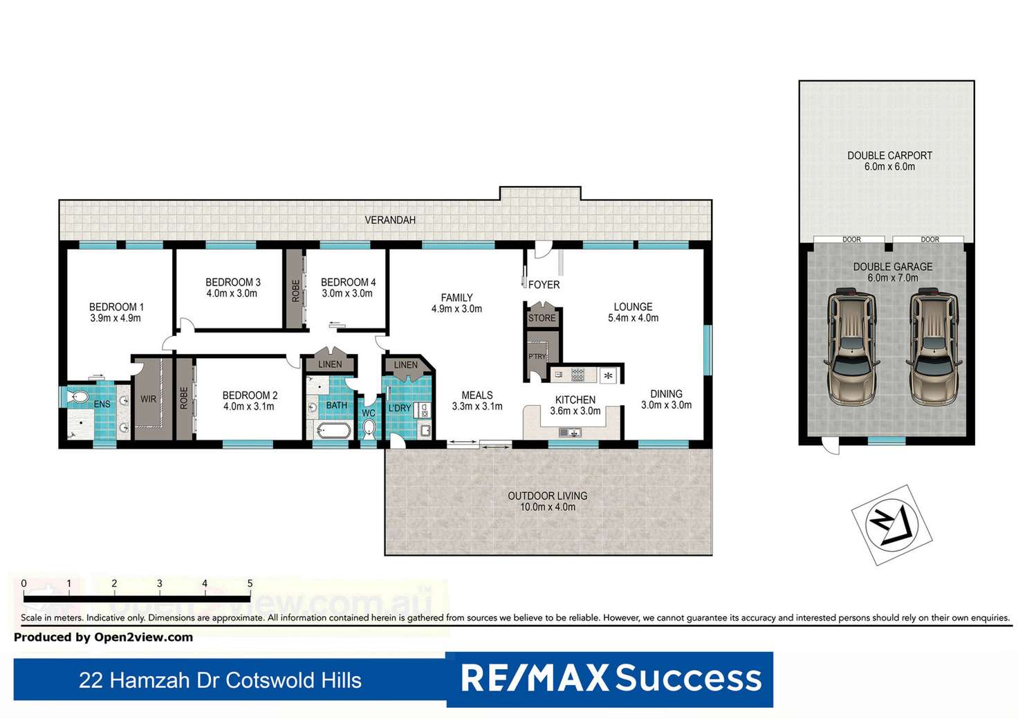 Floorplan of Homely house listing, 22 Hamzah Drive, Cotswold Hills QLD 4350