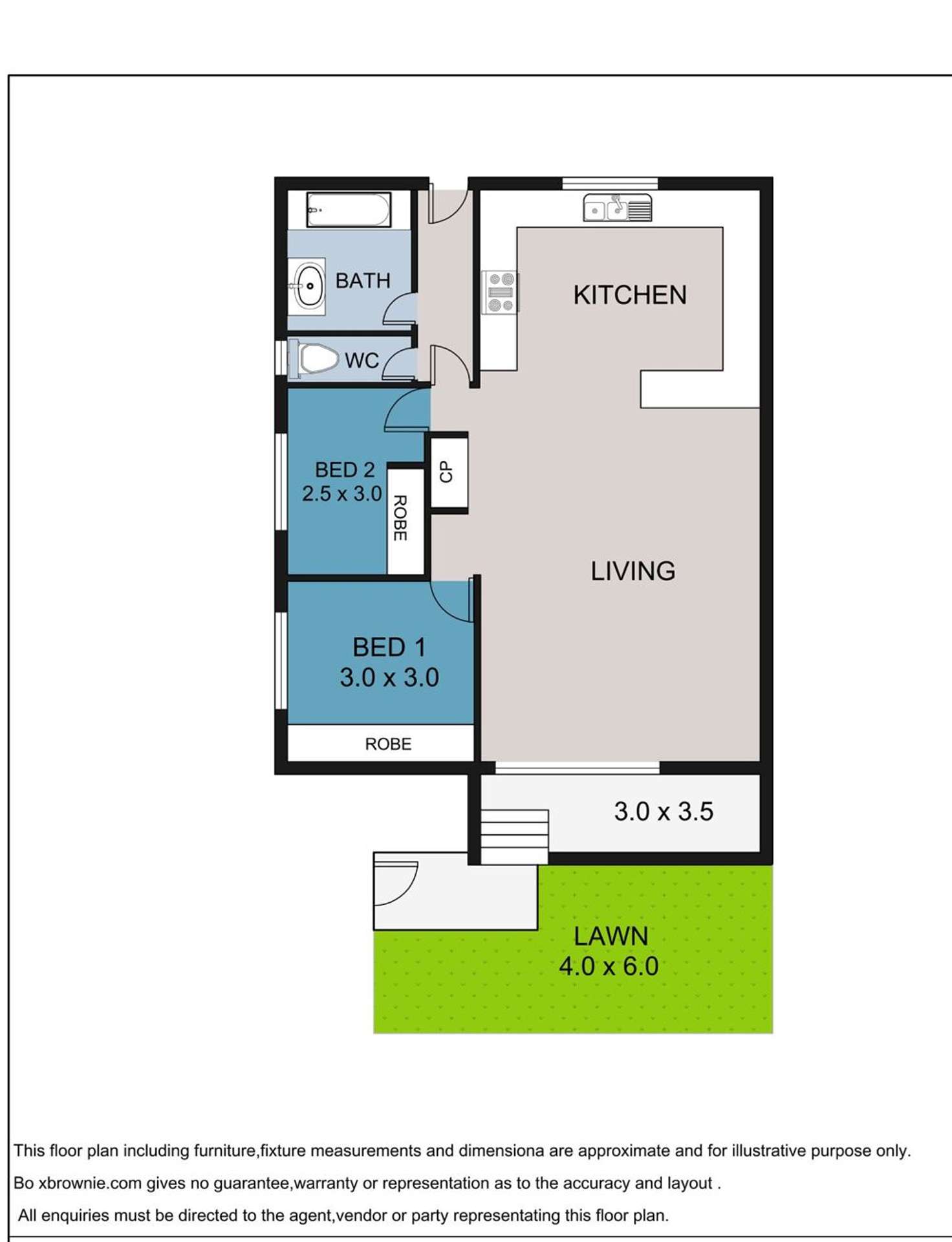 Floorplan of Homely unit listing, 3/306 Pease Street, Edge Hill QLD 4870