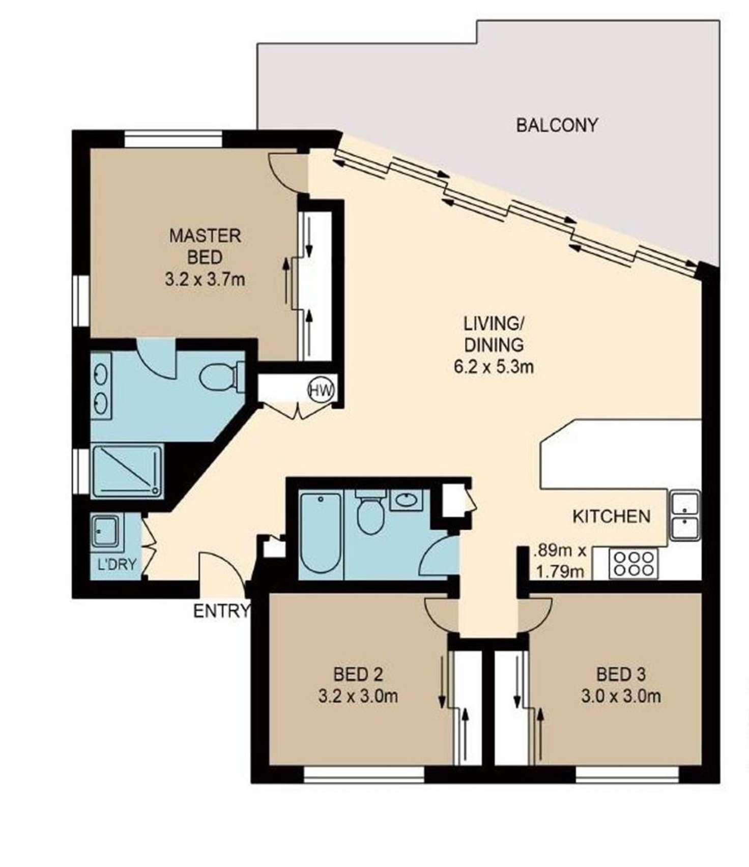 Floorplan of Homely unit listing, 6/19 Princess Street, Bulimba QLD 4171