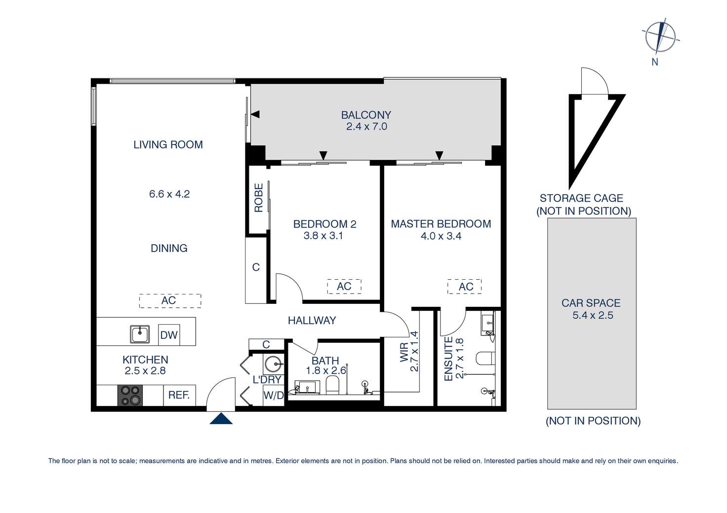 Floorplan of Homely unit listing, 604/8 Roland Street, Rouse Hill NSW 2155