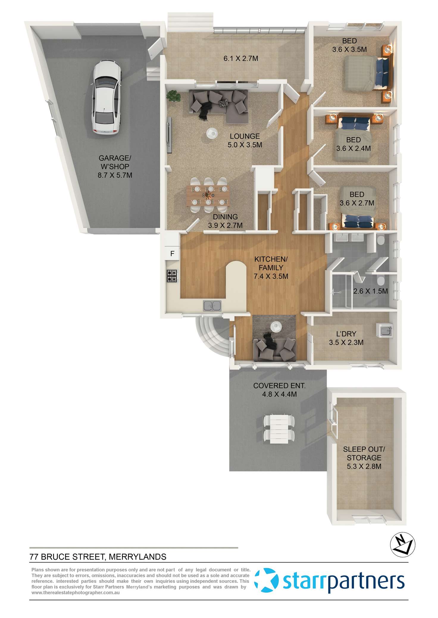 Floorplan of Homely house listing, 77 Bruce Street, Merrylands NSW 2160