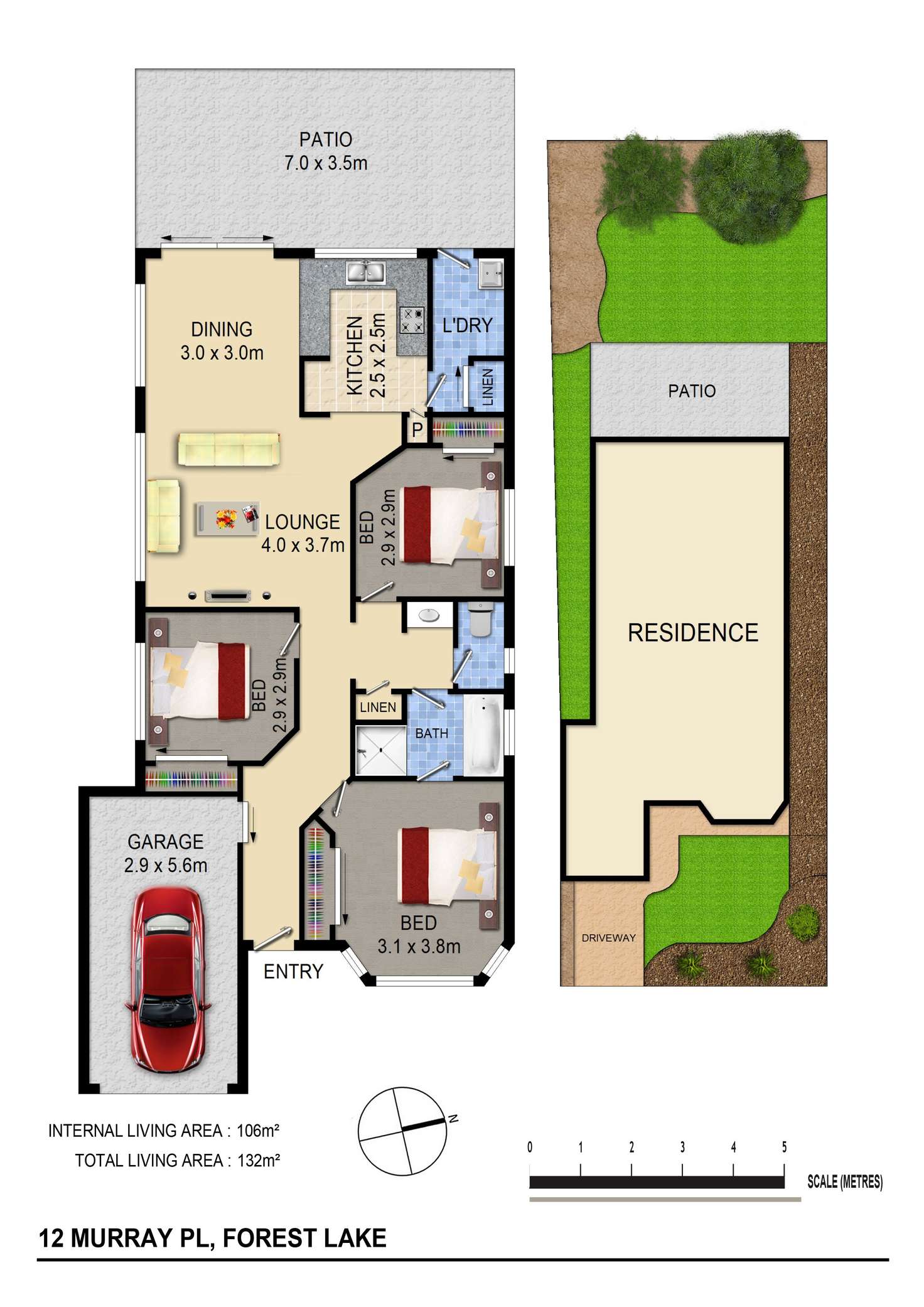 Floorplan of Homely house listing, 12 Murray Pl, Forest Lake QLD 4078