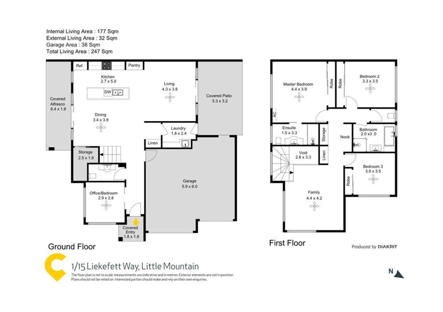 Floorplan of Homely house listing, 1/15 Liekefett Way, Little Mountain QLD 4551