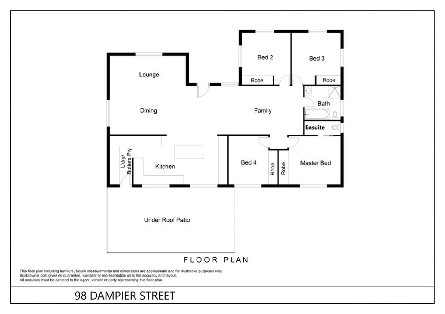 Floorplan of Homely house listing, 98 Dampier Street, Barellan Point QLD 4306