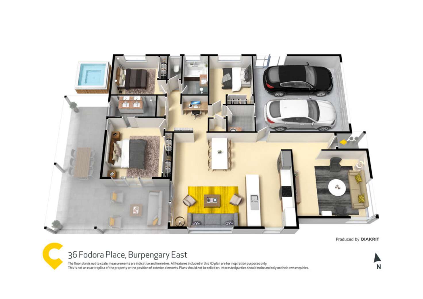 Floorplan of Homely house listing, 36 Fodora Place, Burpengary East QLD 4505