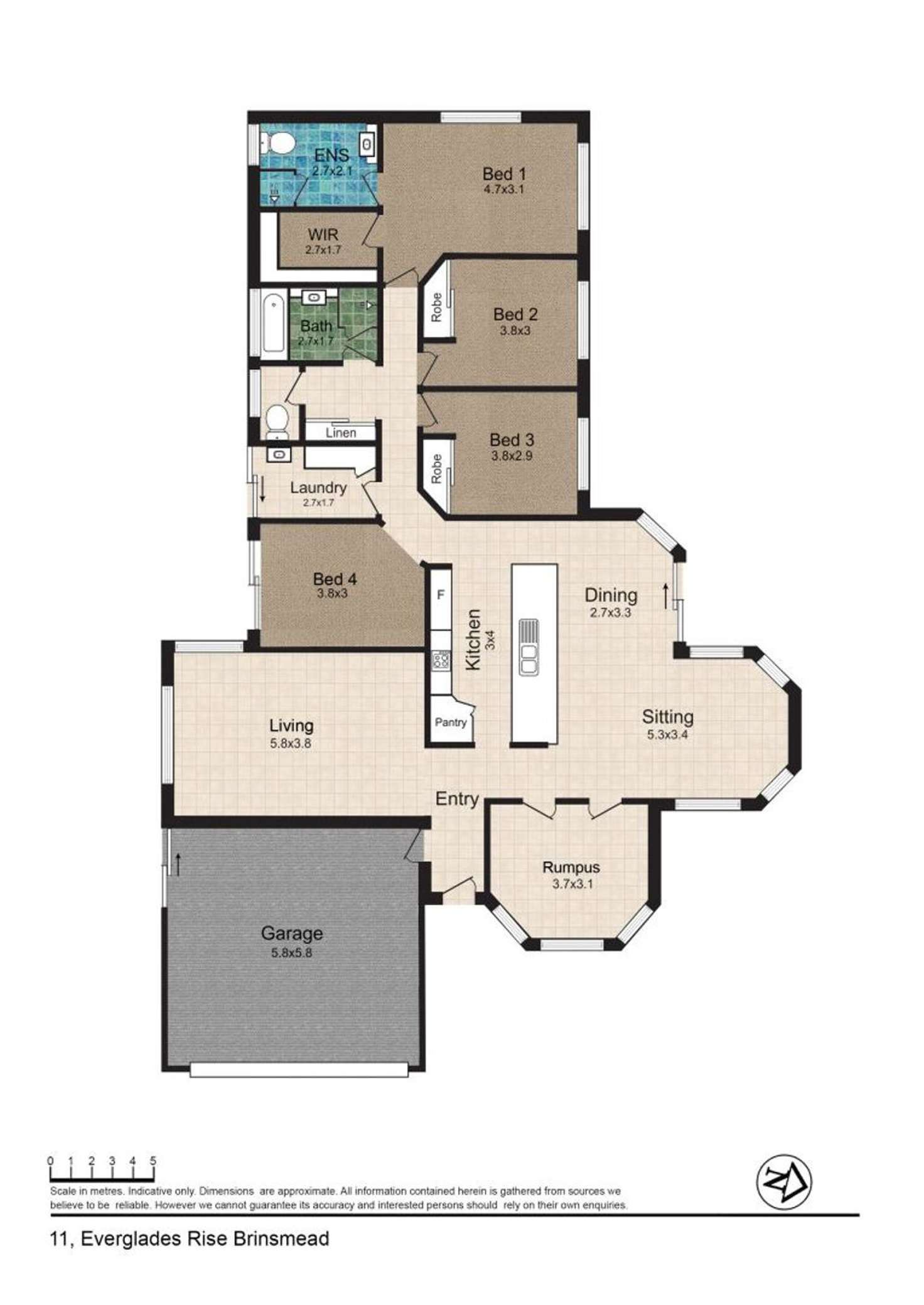 Floorplan of Homely house listing, 11 Everglade Rise, Brinsmead QLD 4870
