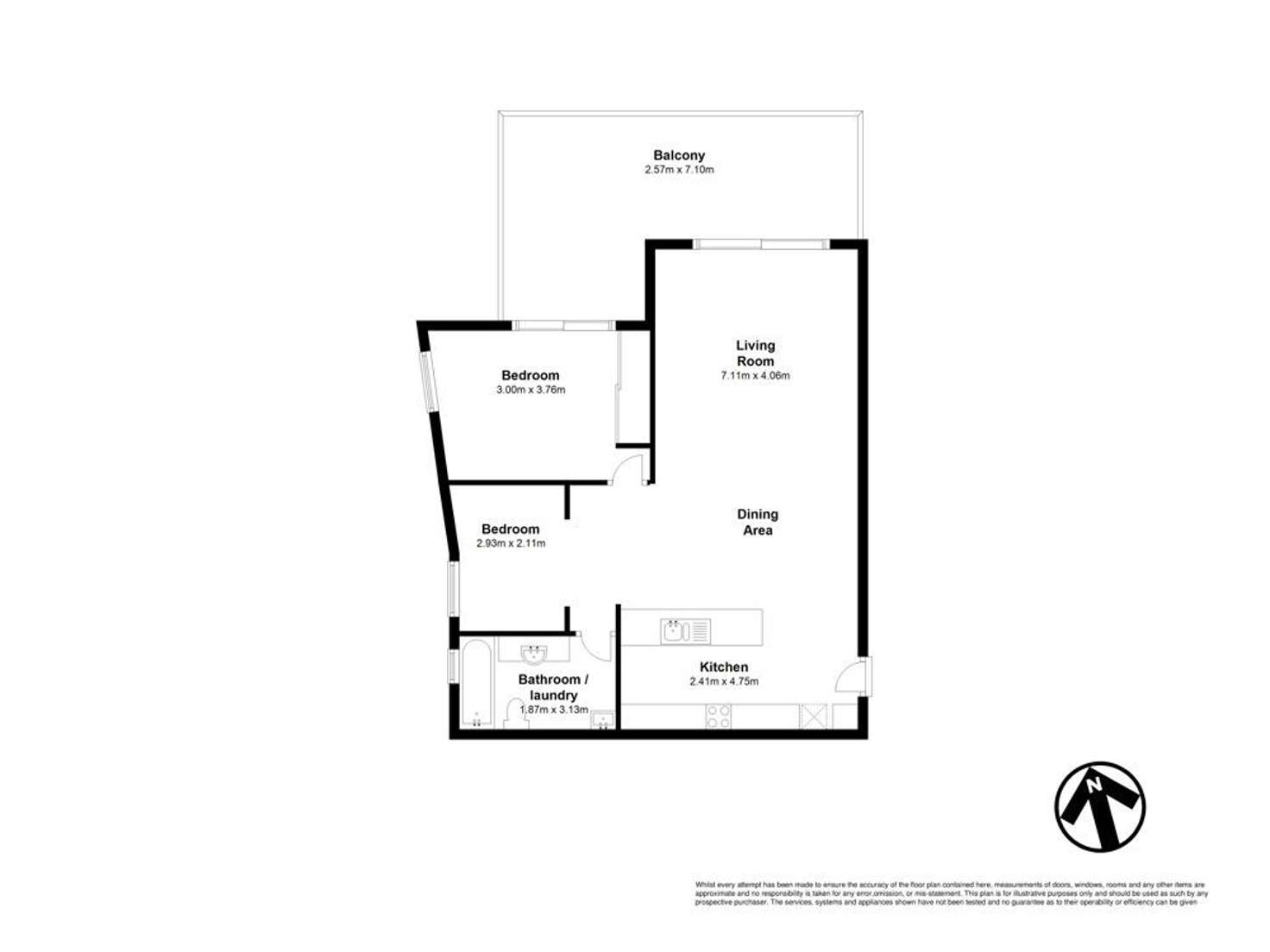 Floorplan of Homely unit listing, 11/26-30 Sydney Street, Redcliffe QLD 4020