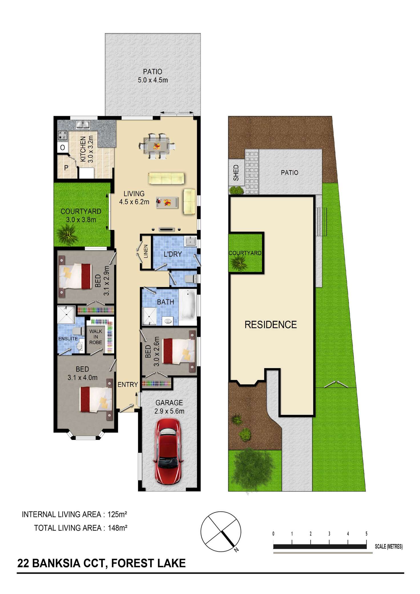 Floorplan of Homely house listing, 22 Banksia Cct, Forest Lake QLD 4078