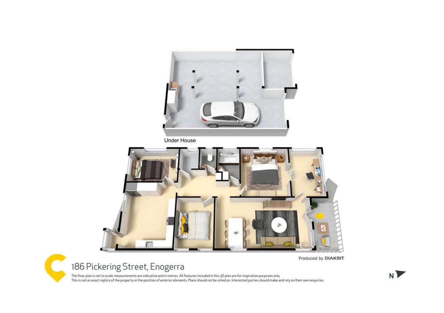 Floorplan of Homely house listing, 186 Pickering Street, Enoggera QLD 4051