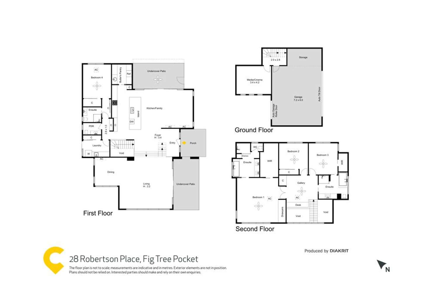 Floorplan of Homely house listing, 28 Robertson Place, Fig Tree Pocket QLD 4069