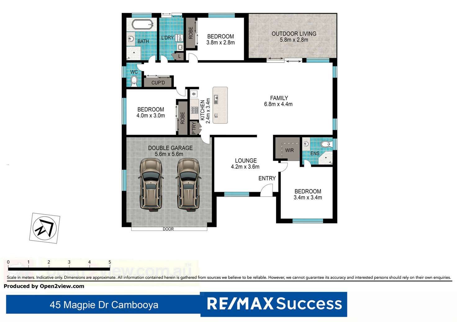 Floorplan of Homely house listing, 45 Magpie Drive, Cambooya QLD 4358