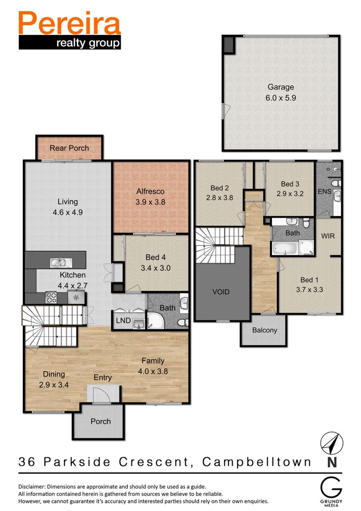 Floorplan of Homely house listing, 36 Parkside Crescent, Campbelltown NSW 2560