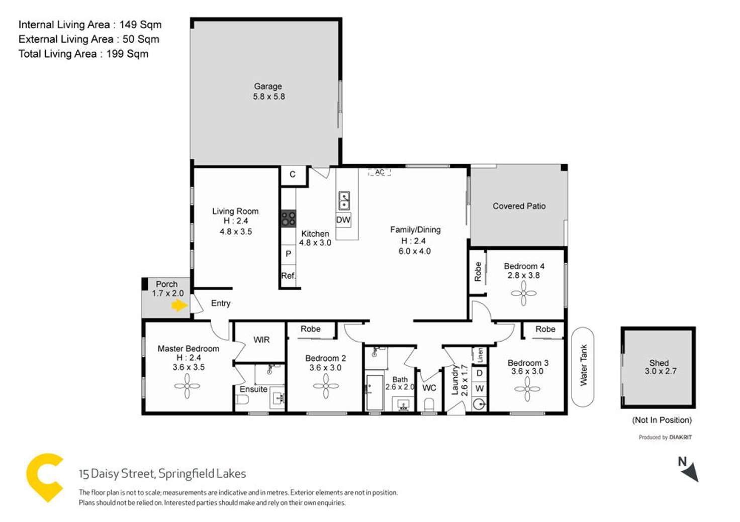 Floorplan of Homely house listing, 15 Daisy Street, Springfield Lakes QLD 4300