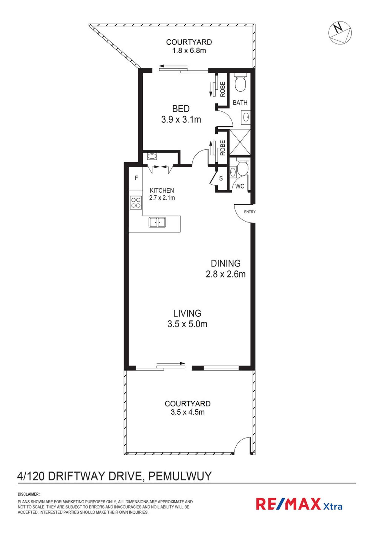 Floorplan of Homely unit listing, 4/120 Driftway Drive, Pemulwuy NSW 2145