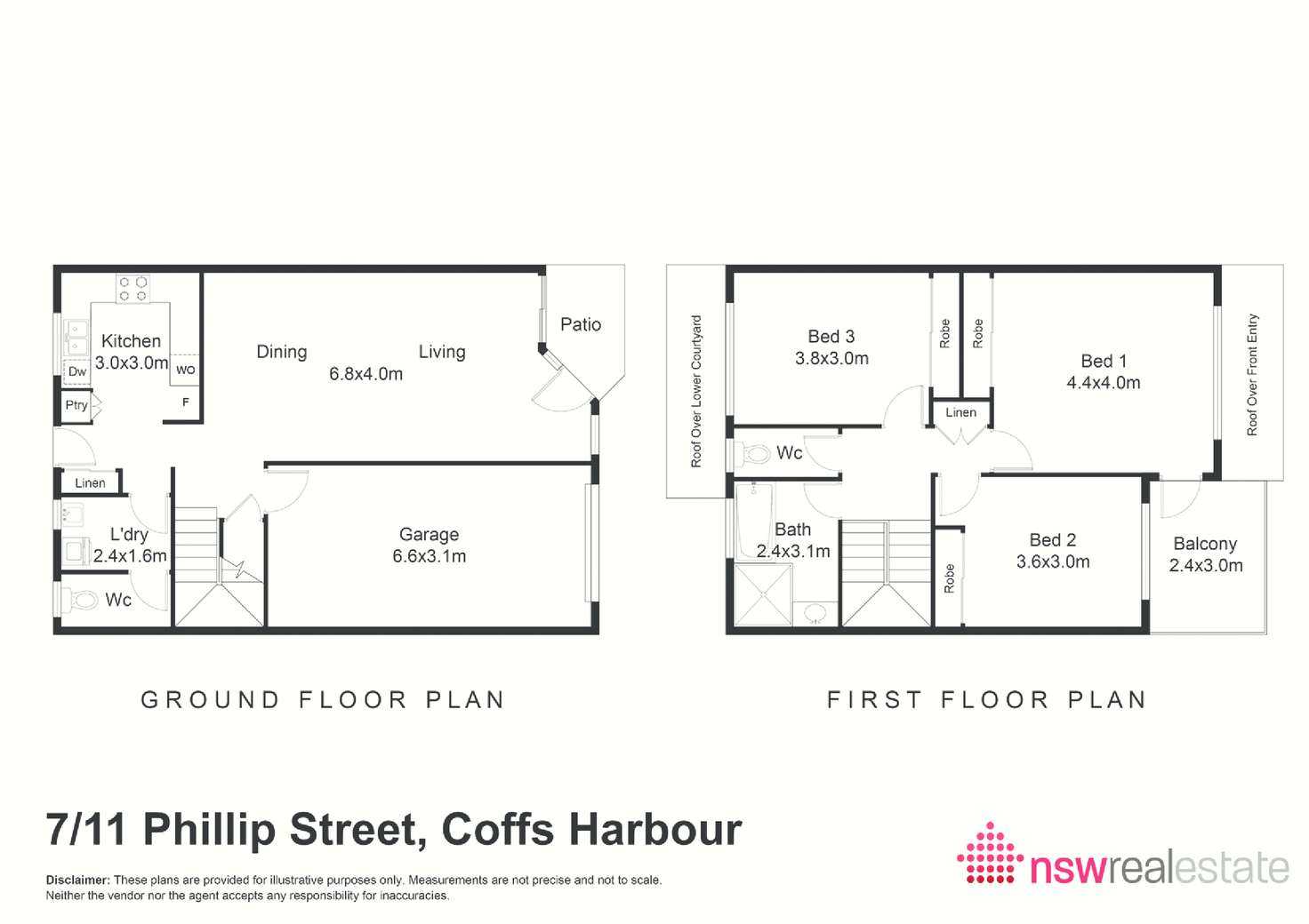 Floorplan of Homely townhouse listing, 7/11 Phillip Street, Coffs Harbour NSW 2450