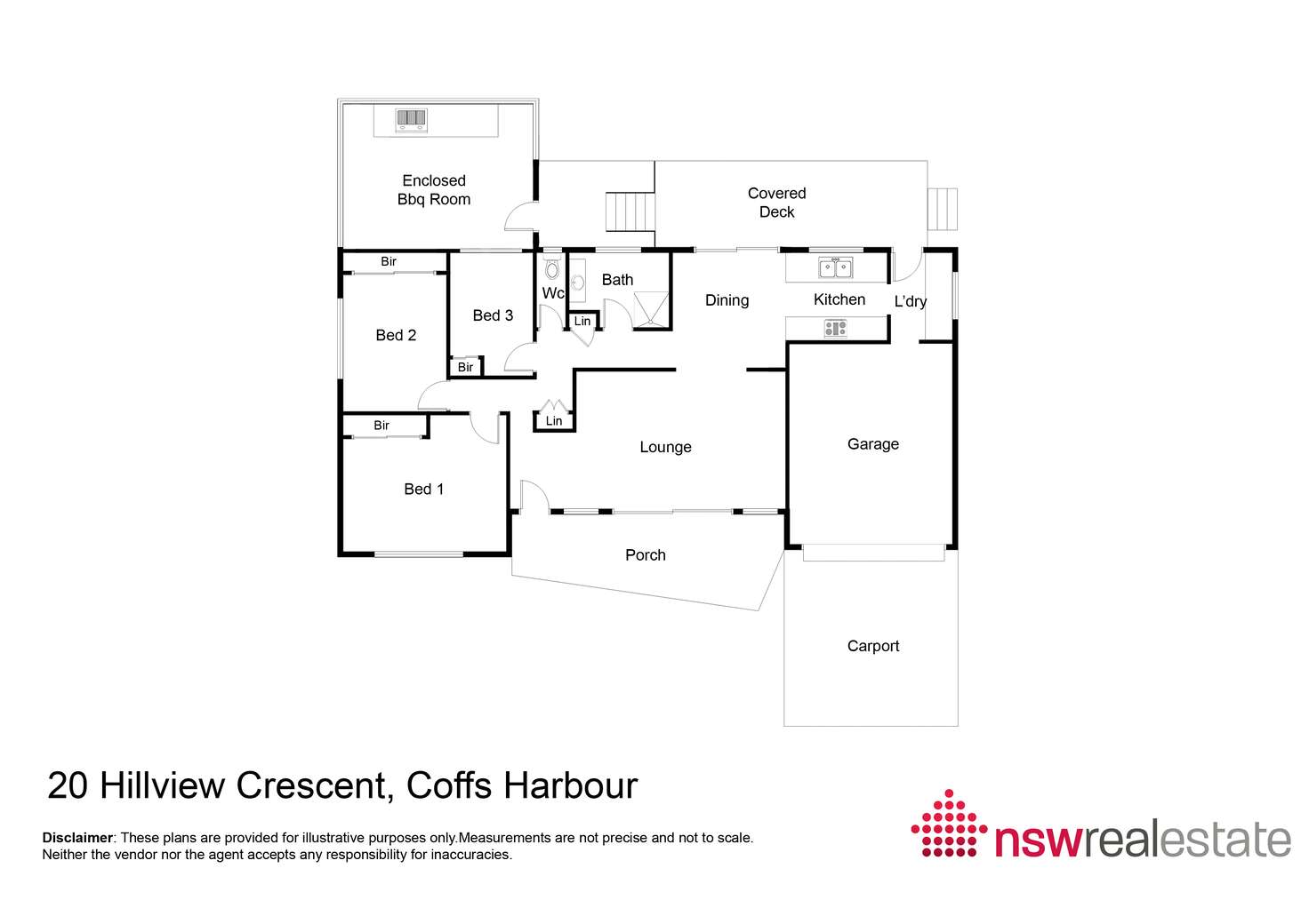 Floorplan of Homely house listing, 20 Hillview Crescent, Coffs Harbour NSW 2450