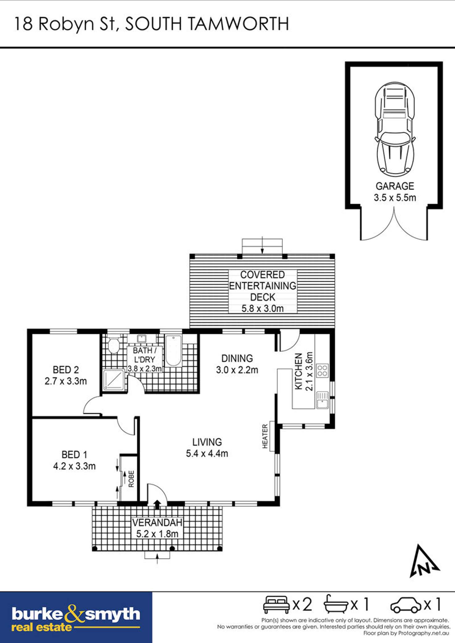 Floorplan of Homely house listing, 18 Robyn Street, Tamworth NSW 2340