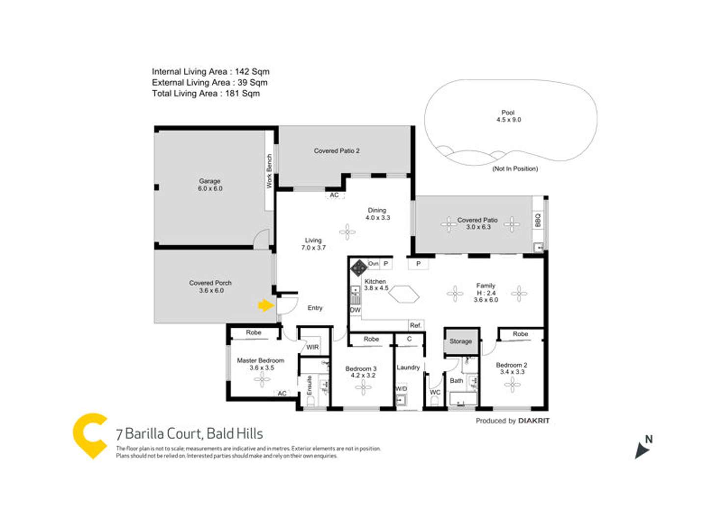 Floorplan of Homely house listing, 7 Barilla Court, Bald Hills QLD 4036