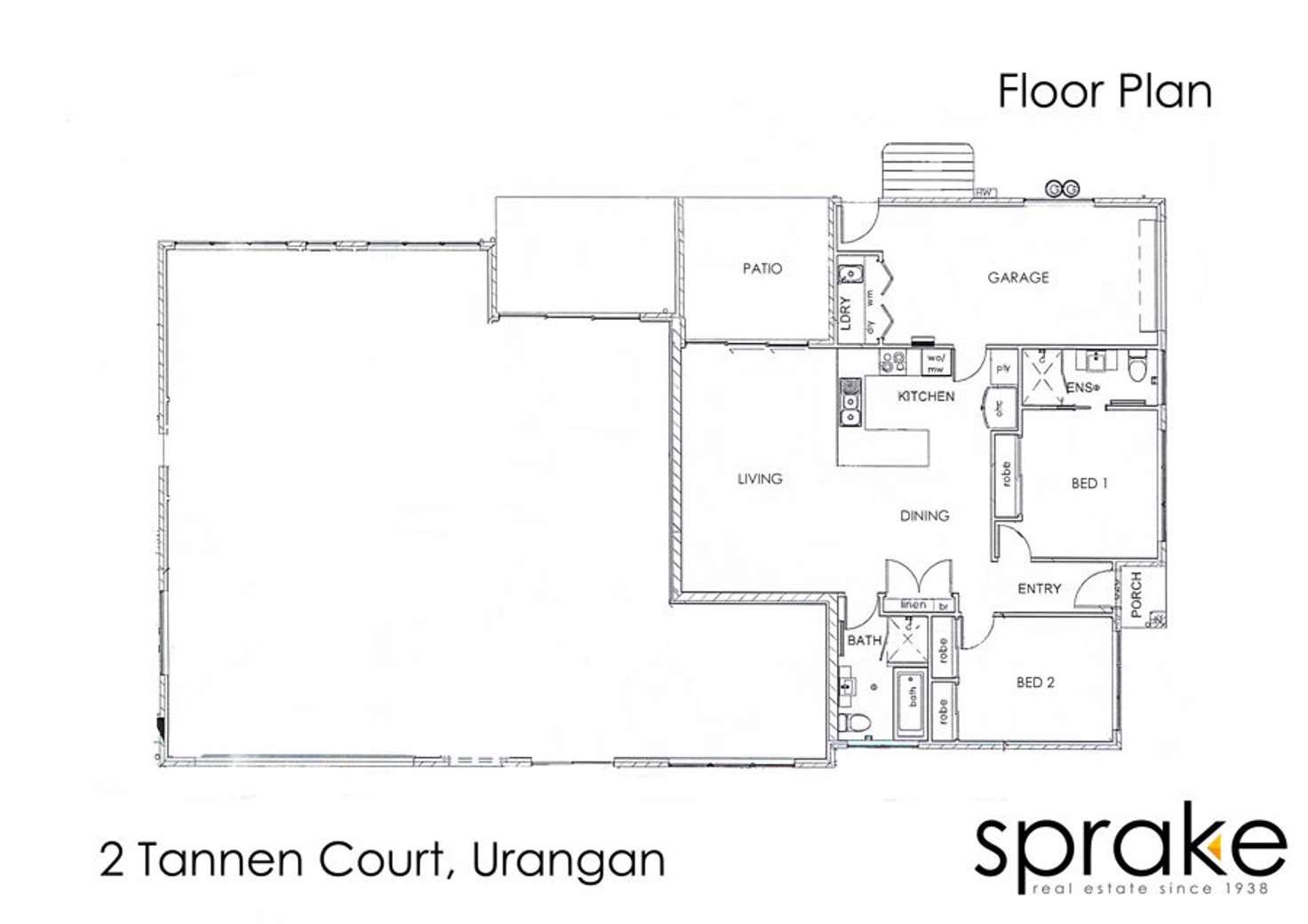 Floorplan of Homely unit listing, 2 Tannen Court, Urangan QLD 4655