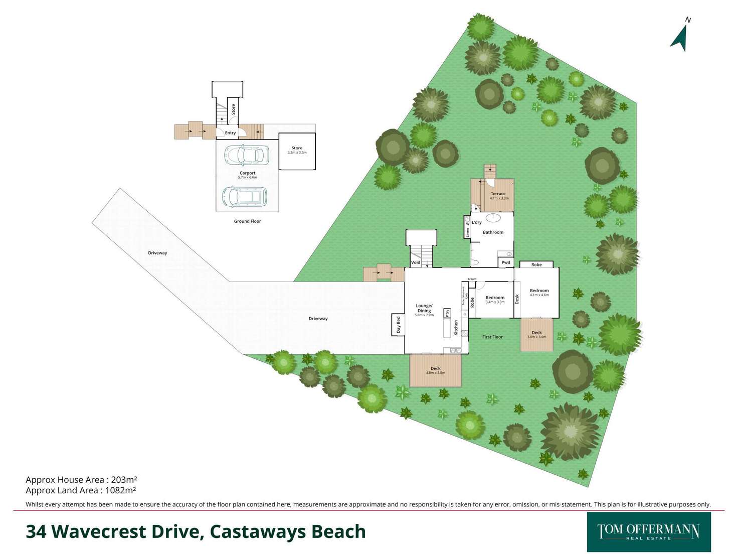 Floorplan of Homely house listing, 34 Wavecrest Drive, Castaways Beach QLD 4567