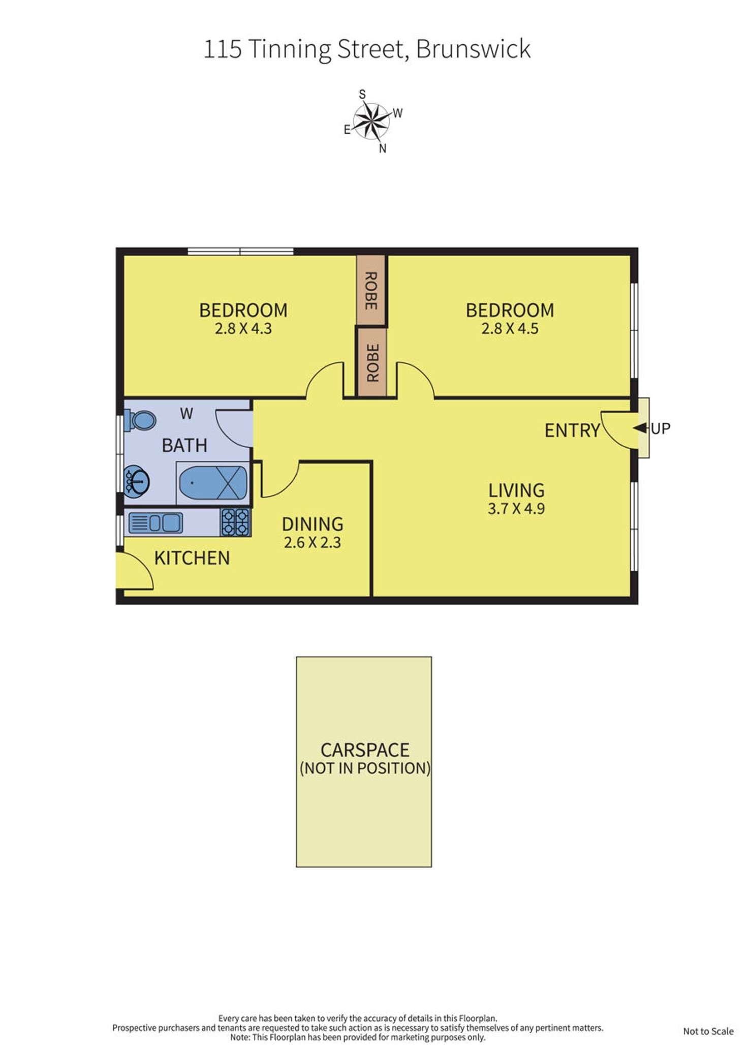 Floorplan of Homely blockOfUnits listing, 1-5/115 Tinning Street, Brunswick VIC 3056