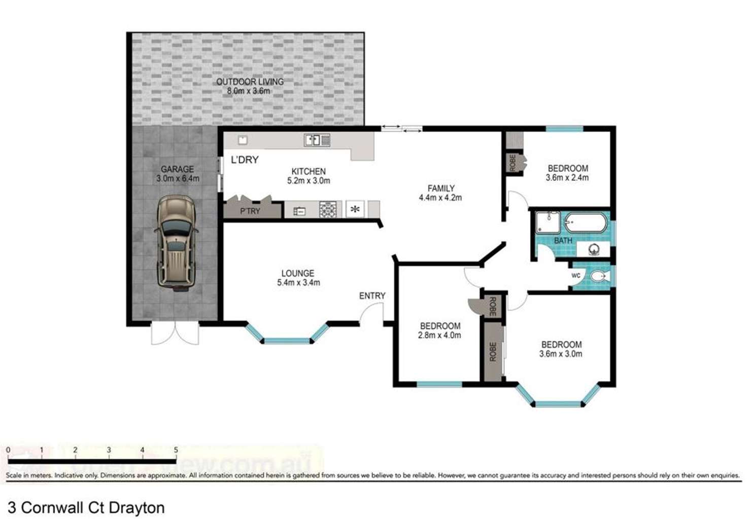 Floorplan of Homely house listing, 3 Cornwall Court, Drayton QLD 4350