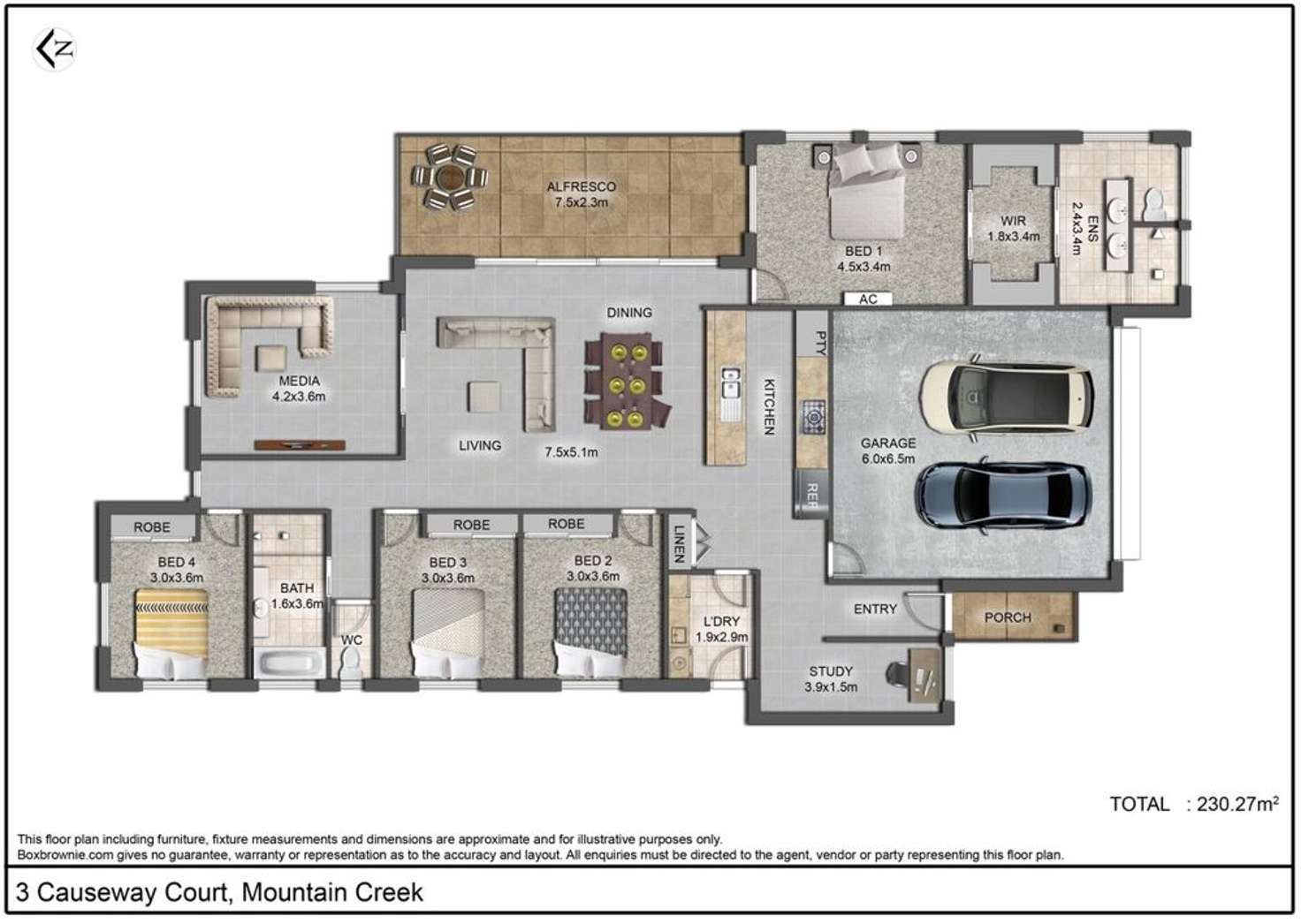Floorplan of Homely house listing, 3 Causeway Court, Mountain Creek QLD 4557