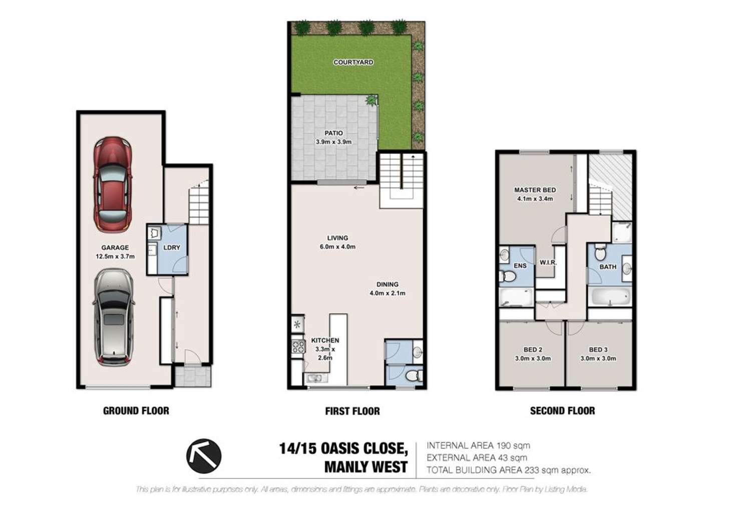 Floorplan of Homely house listing, 14/15 Oasis Close, Manly West QLD 4179
