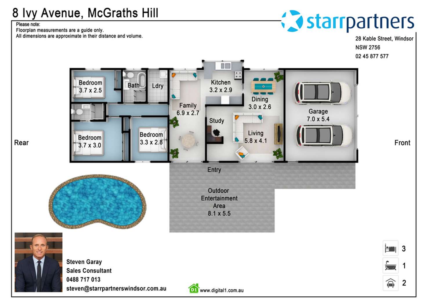 Floorplan of Homely house listing, 8 Ivy Avenue, Mcgraths Hill NSW 2756