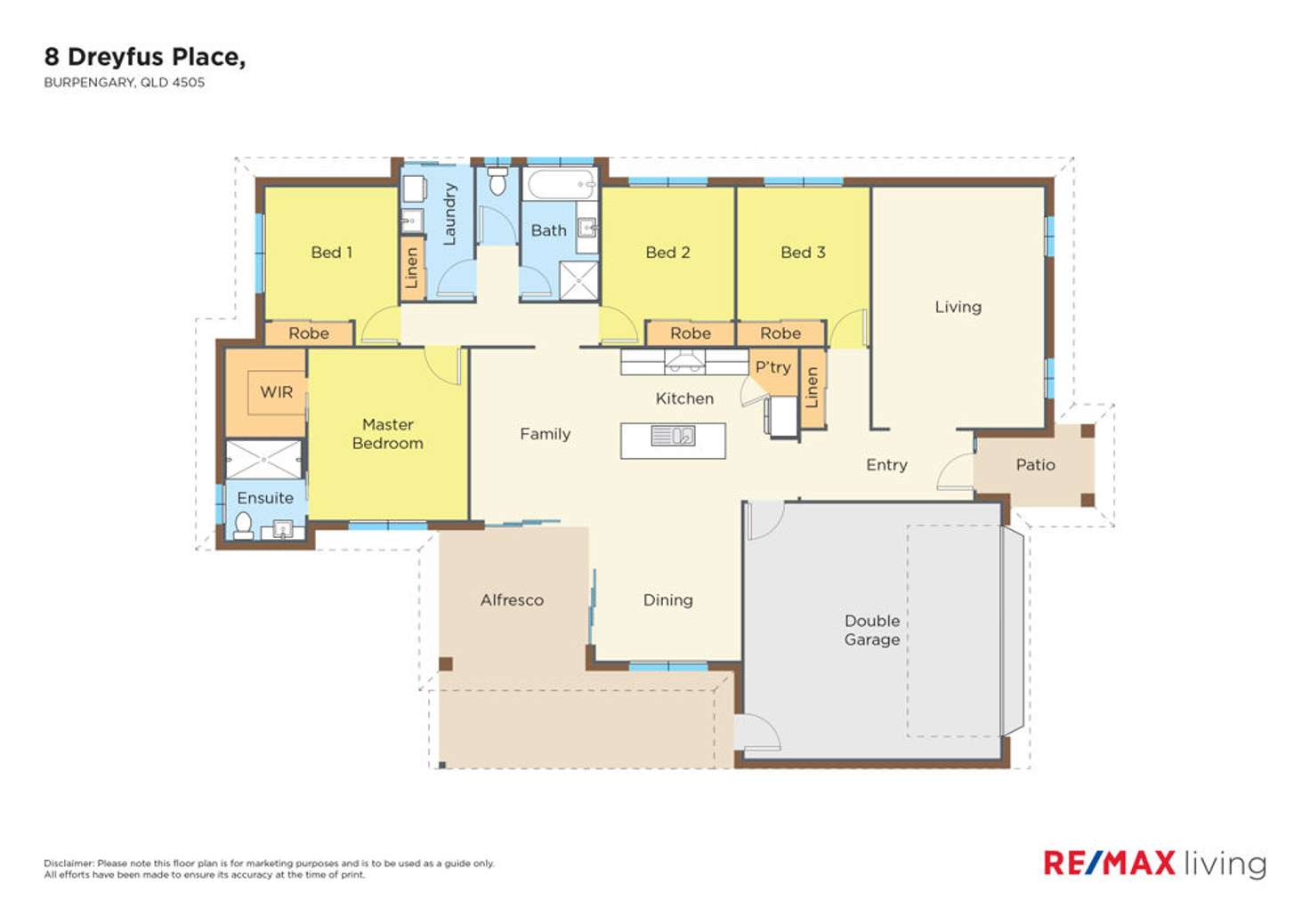 Floorplan of Homely house listing, 8 Dreyfus Place, Burpengary QLD 4505