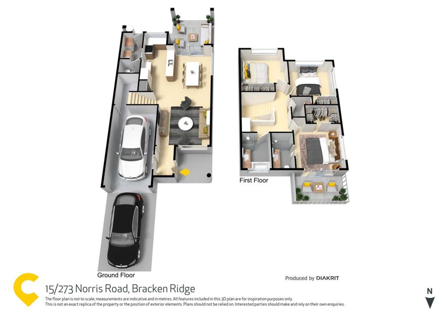 Floorplan of Homely townhouse listing, 15/11-12 Tania Street, Bracken Ridge QLD 4017