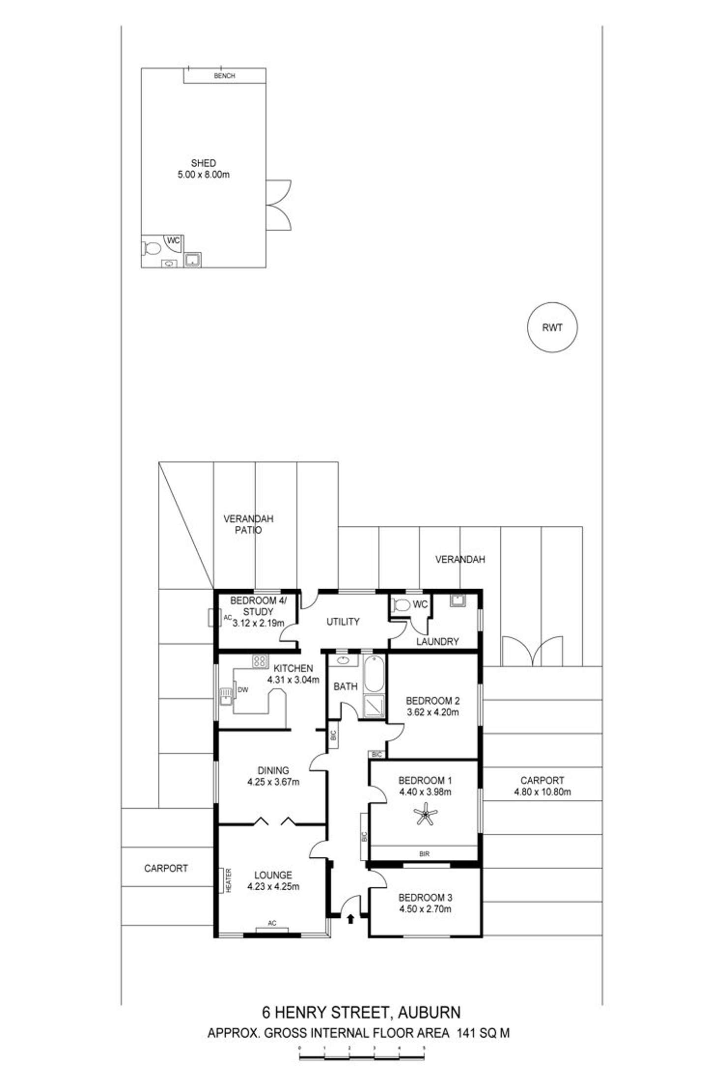 Floorplan of Homely house listing, 6 Henry Street, Auburn SA 5451