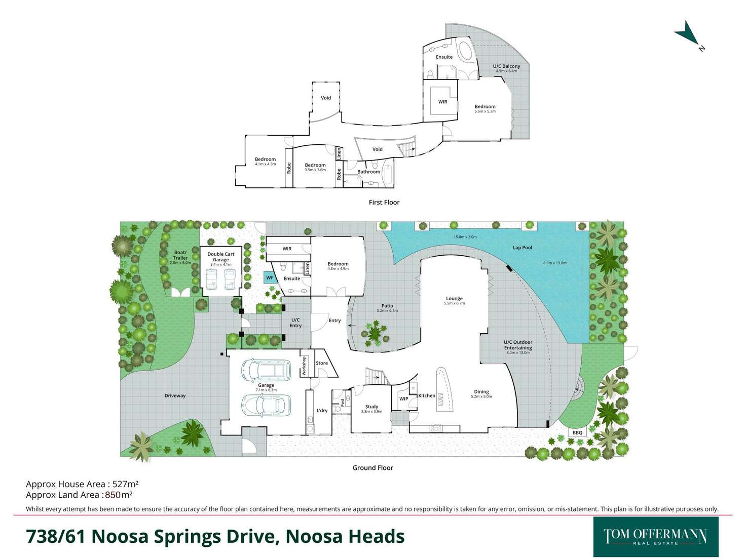 Floorplan of Homely house listing, 738/61 Noosa Springs Drive, Noosa Heads QLD 4567