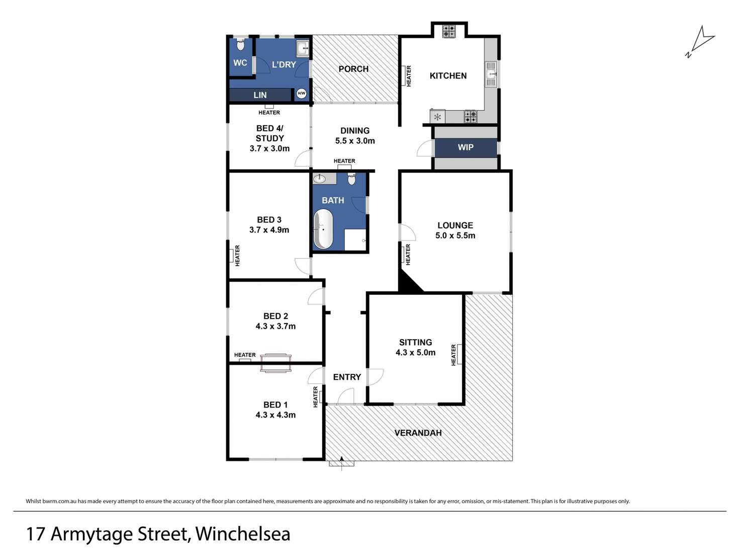 Floorplan of Homely house listing, 17 Armytage Street, Winchelsea VIC 3241