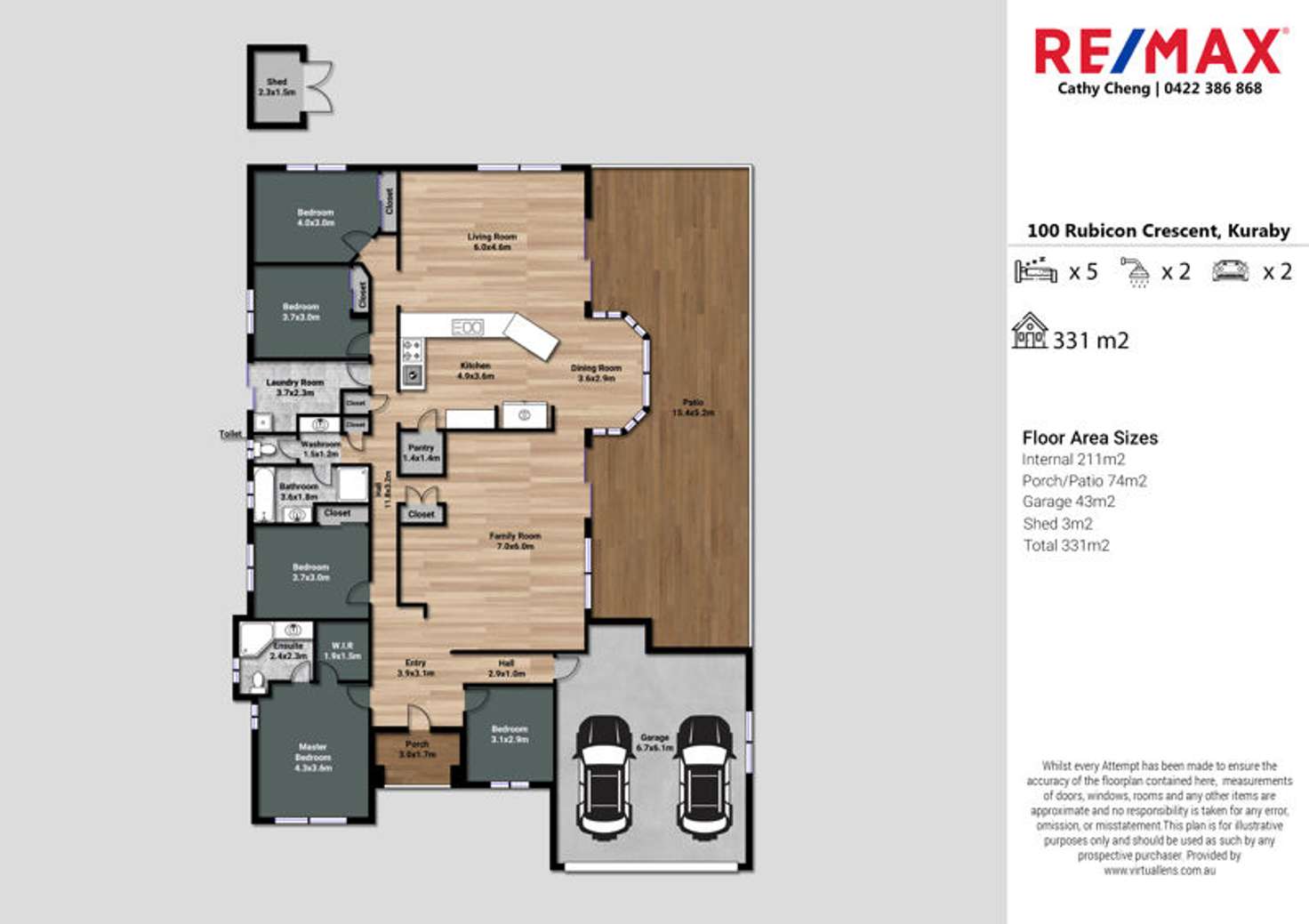 Floorplan of Homely house listing, 100 Rubicon Cresent, Kuraby QLD 4112