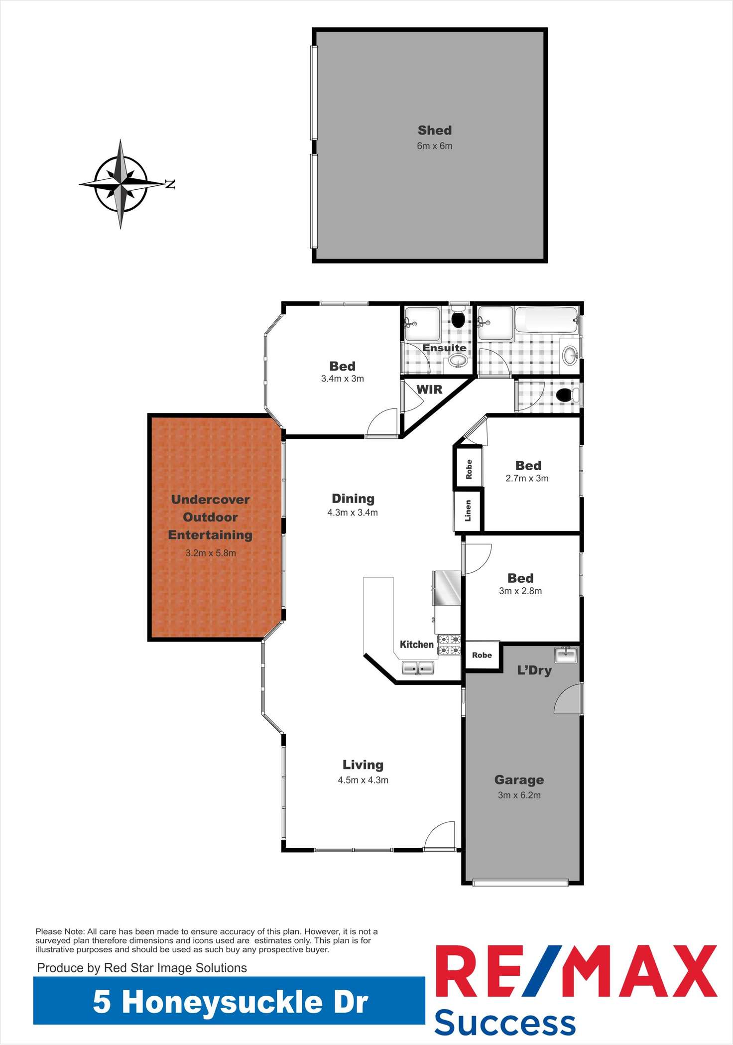Floorplan of Homely house listing, 5 Honeysuckle Drive, Glenvale QLD 4350
