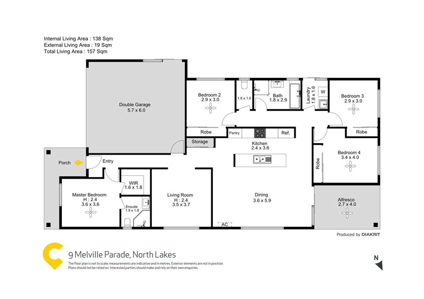 Floorplan of Homely house listing, 9 Melville Parade, North Lakes QLD 4509
