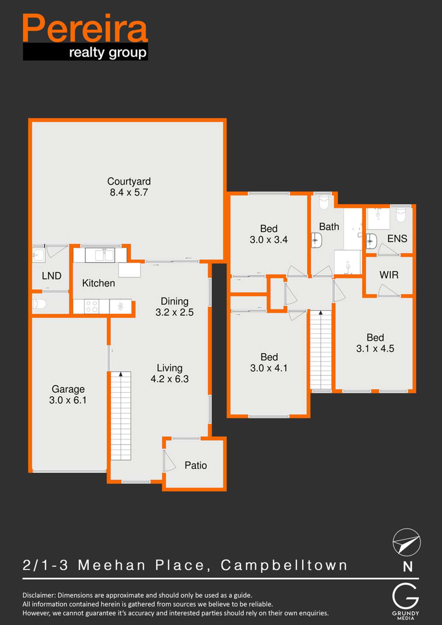 Floorplan of Homely townhouse listing, 2/1-3 Meehan Place, Campbelltown NSW 2560