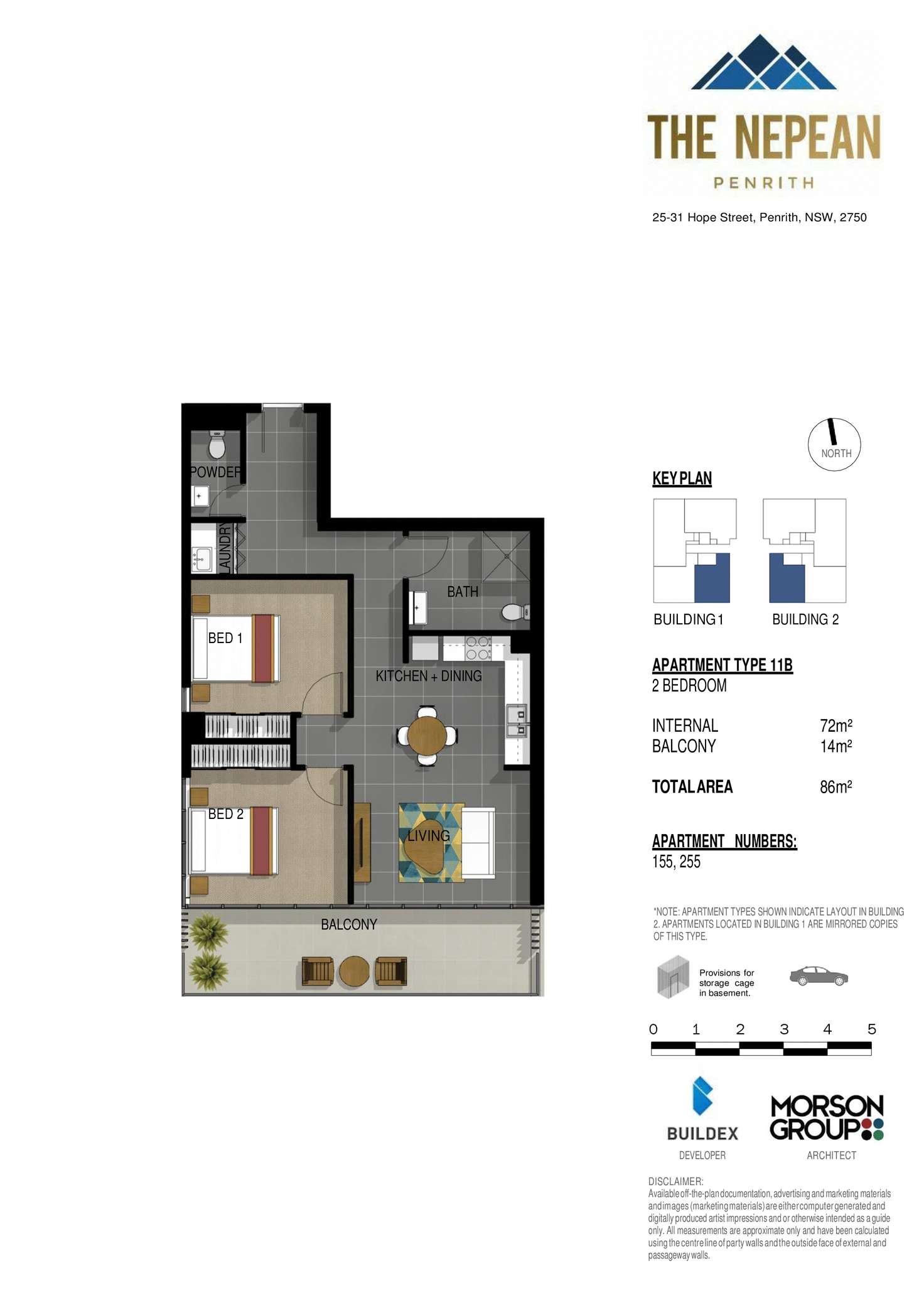 Floorplan of Homely unit listing, 255/25-31 Hope Street, Penrith NSW 2750
