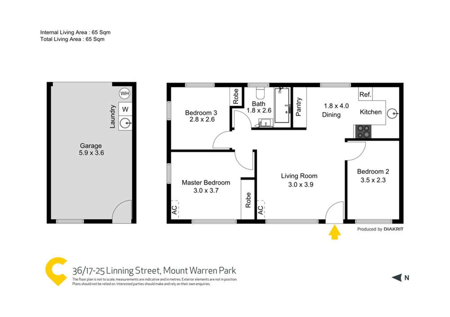 Floorplan of Homely townhouse listing, 36/17-25 Linning Street, Mount Warren Park QLD 4207