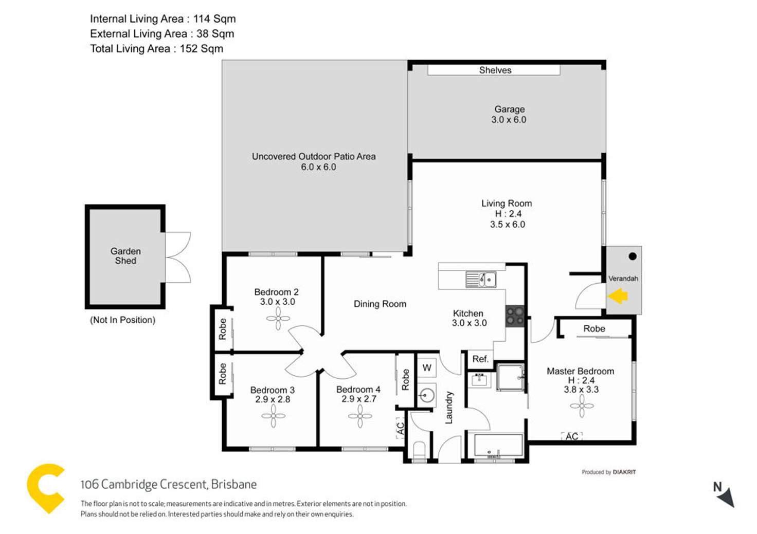 Floorplan of Homely house listing, 106 Cambridge Crescent, Fitzgibbon QLD 4018