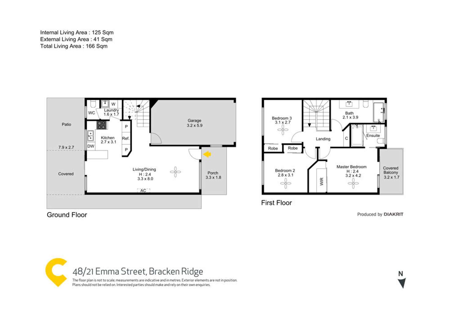 Floorplan of Homely townhouse listing, 48/21 Emma Street, Bracken Ridge QLD 4017