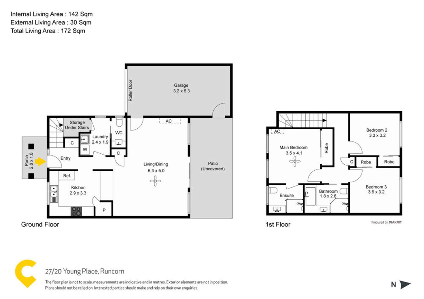 Floorplan of Homely townhouse listing, z27/20 Young Place, Runcorn QLD 4113