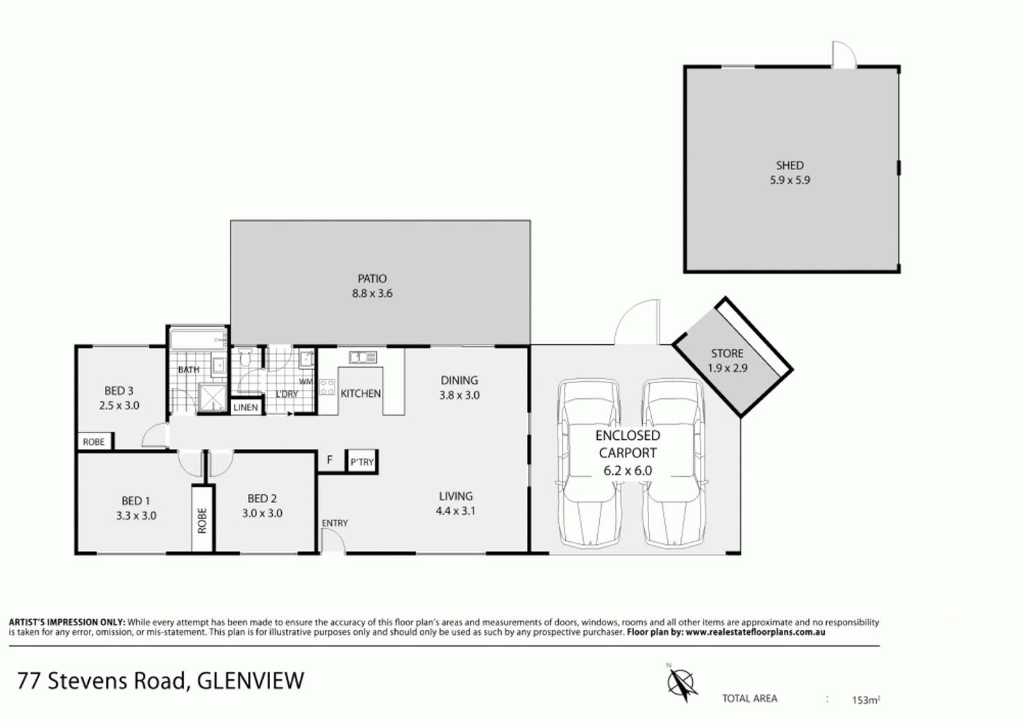 Floorplan of Homely house listing, 77 Stevens Road, Glenview QLD 4553