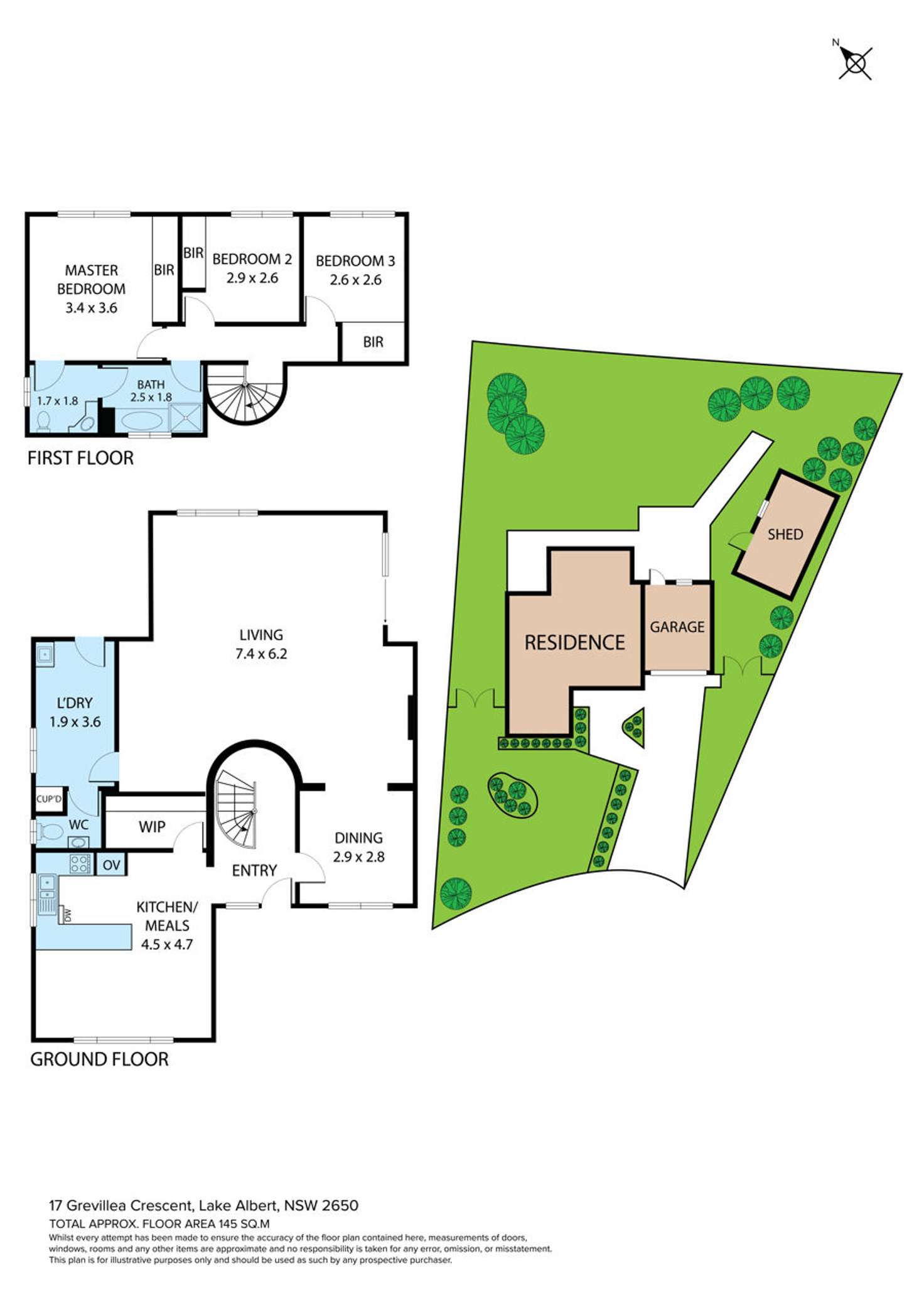 Floorplan of Homely house listing, 17 Grevillea Crescent, Lake Albert NSW 2650