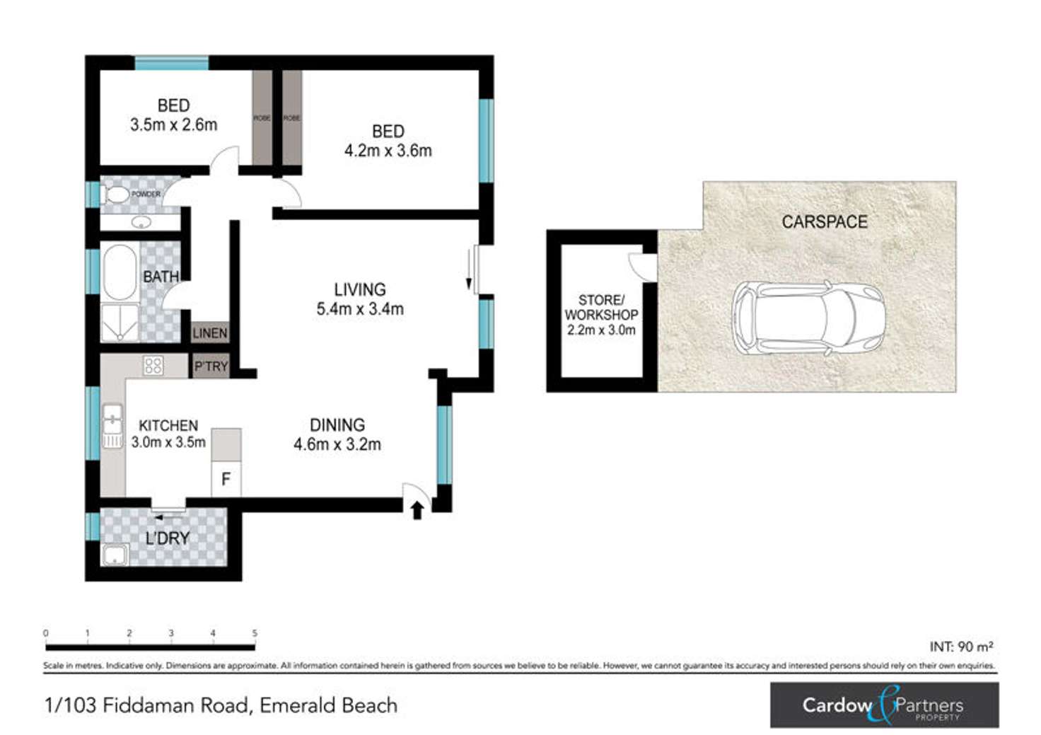 Floorplan of Homely unit listing, 1/103 Fiddaman Road, Emerald Beach NSW 2456